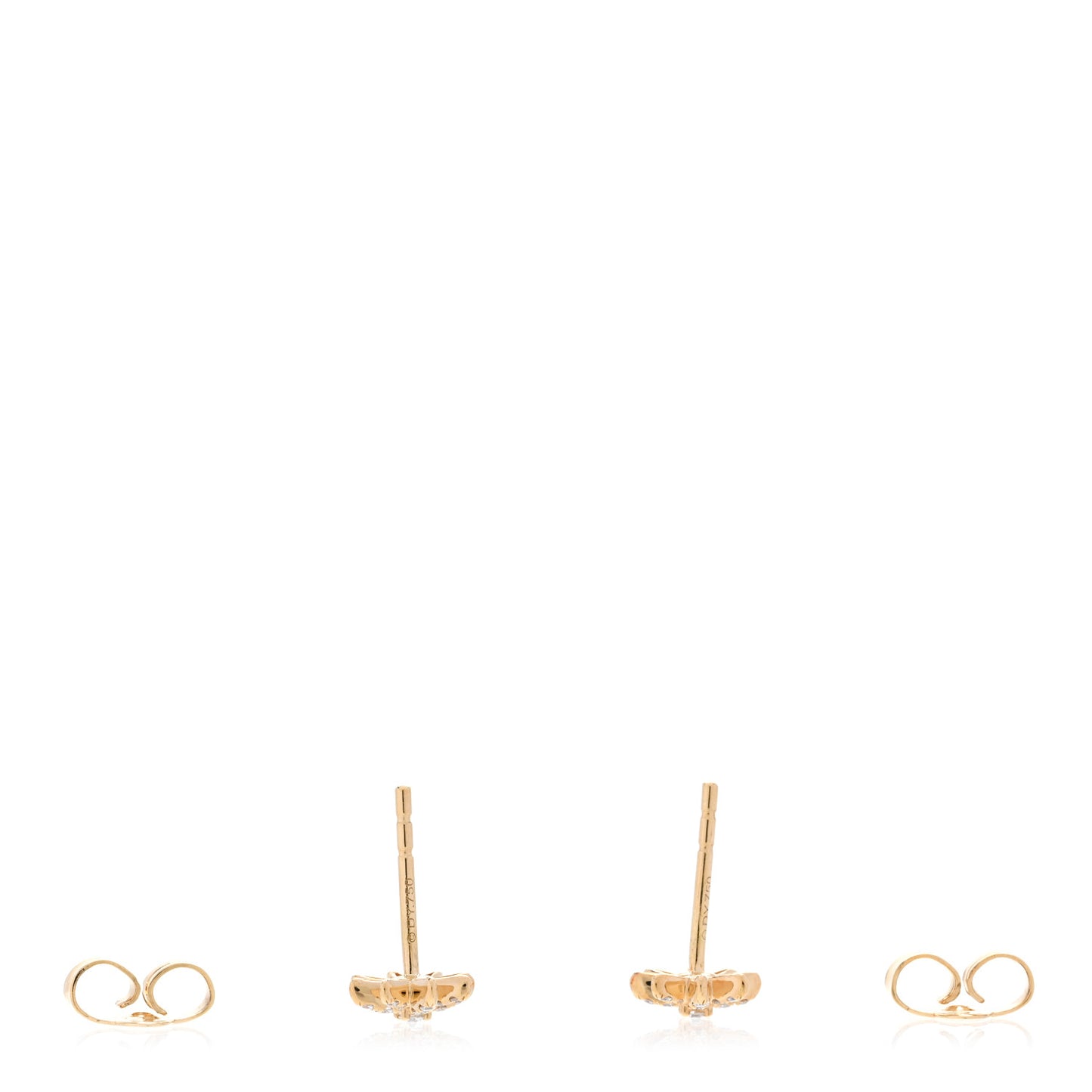 18K Yellow Gold Diamond Petite Starburst Earrings