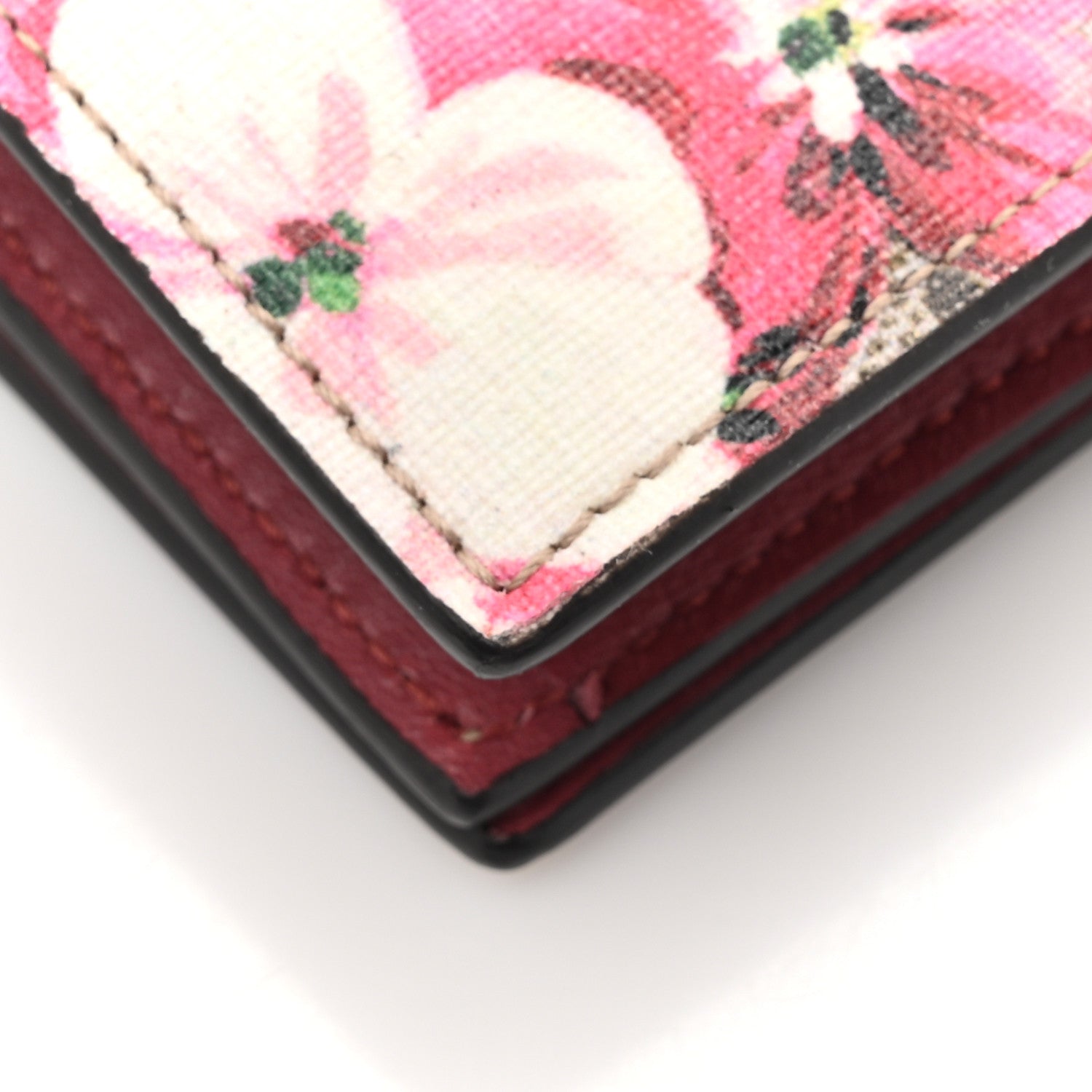 Gucci GG Supreme Monogram Blooms Chain Wallet Beige Multicolor Dry Rose 13 of 15
