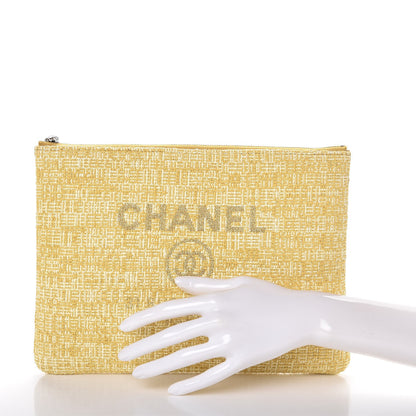 Chanel Canvas Small Deauville Pouch Light Yellow 2 of 7