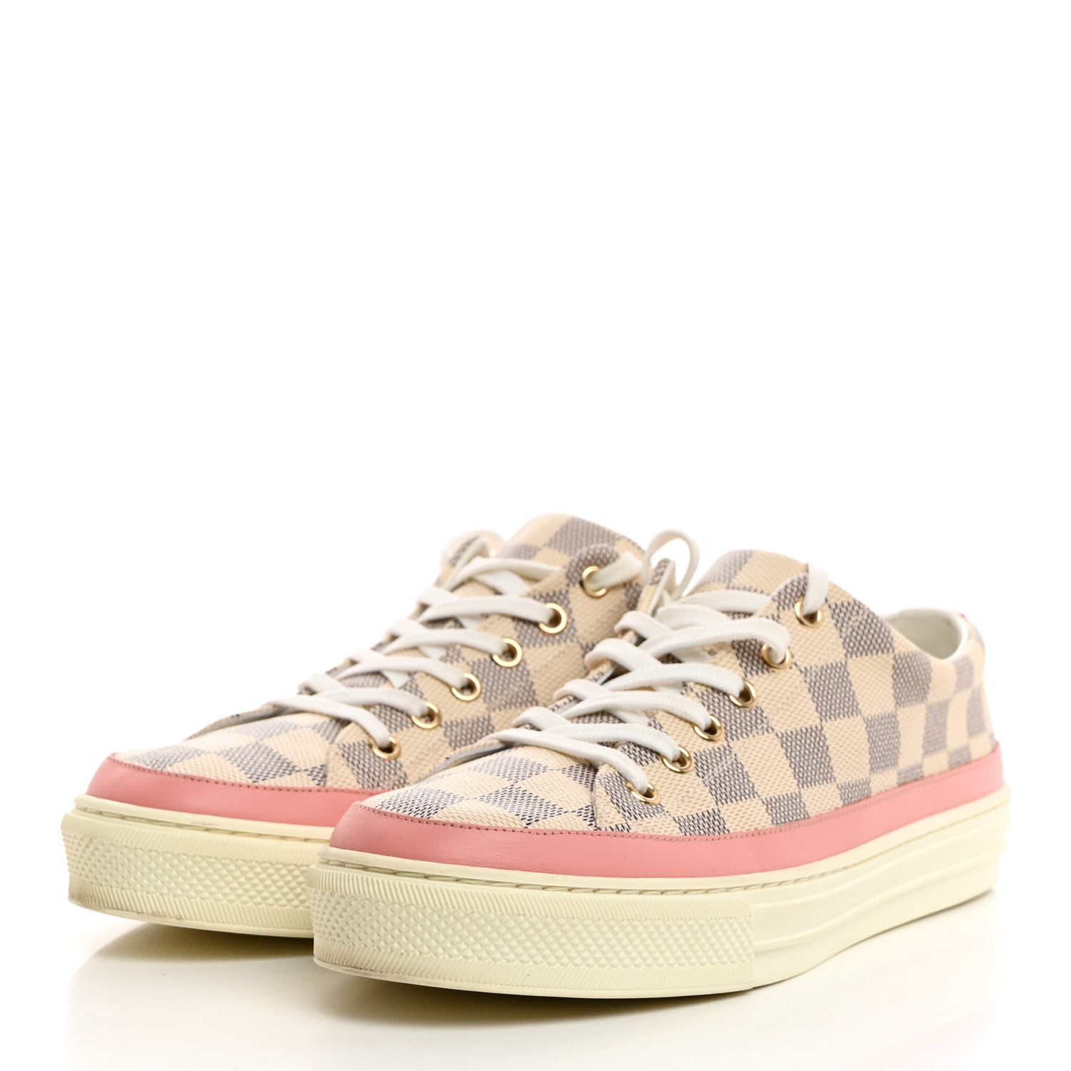 Louis Vuitton Damier Azur Stellar Sneakers 39 Rose Ballerine 3 of 8