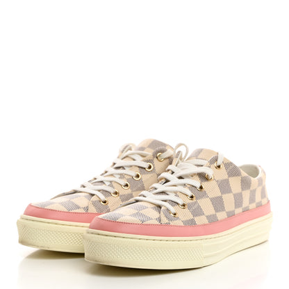 Louis Vuitton Damier Azur Stellar Sneakers 39 Rose Ballerine 3 of 8