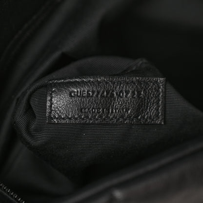 Saint Laurent Lambskin Quilted Monogram Monochrome Medium Loulou Puffer Chain Satchel Black 7 of 11
