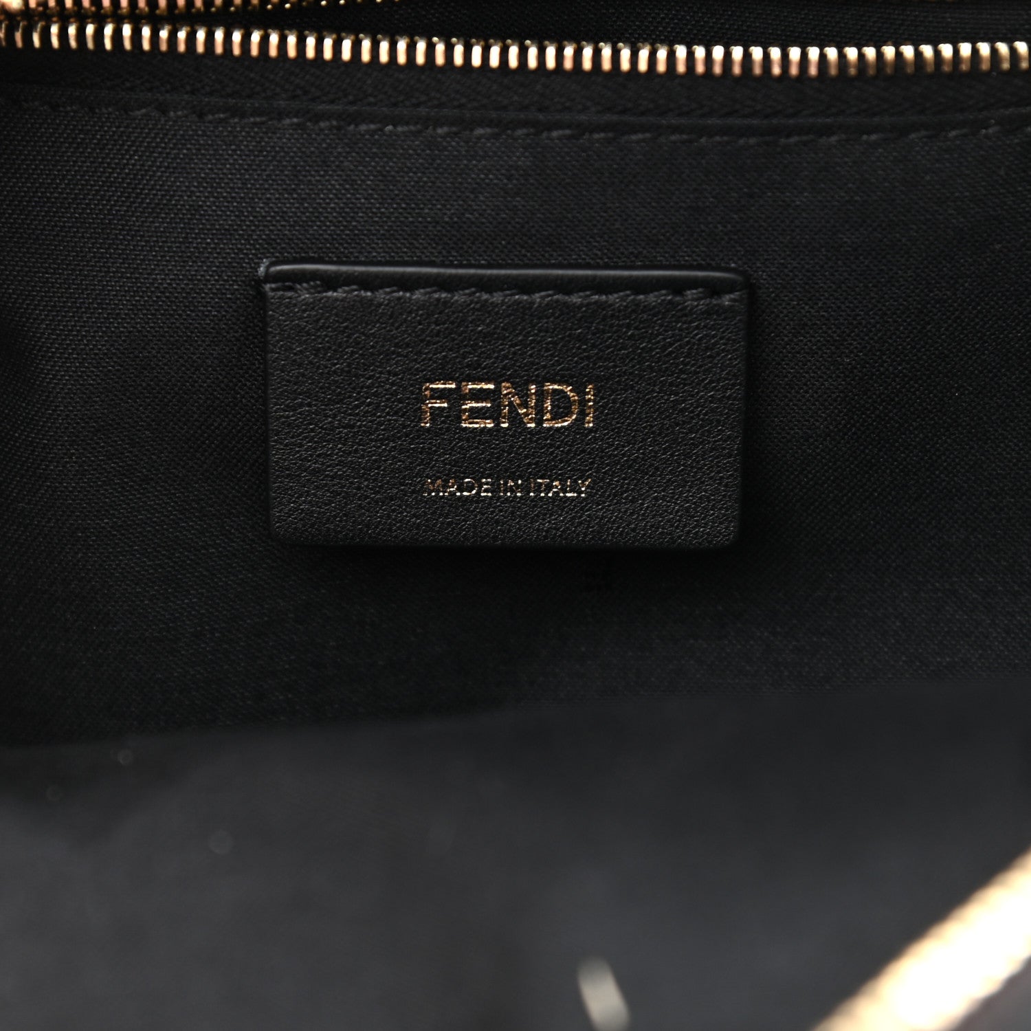 Fendi Glazed Fabric Vitello Century FF 1974 Stamp Patch Mini Backpack Mogano Panna Black 6 of 11