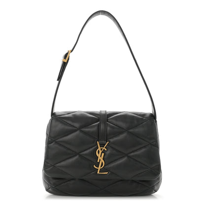 Saint Laurent Lambskin Quilted Le 57 Diamond Shoulder Bag Black 1 of 14