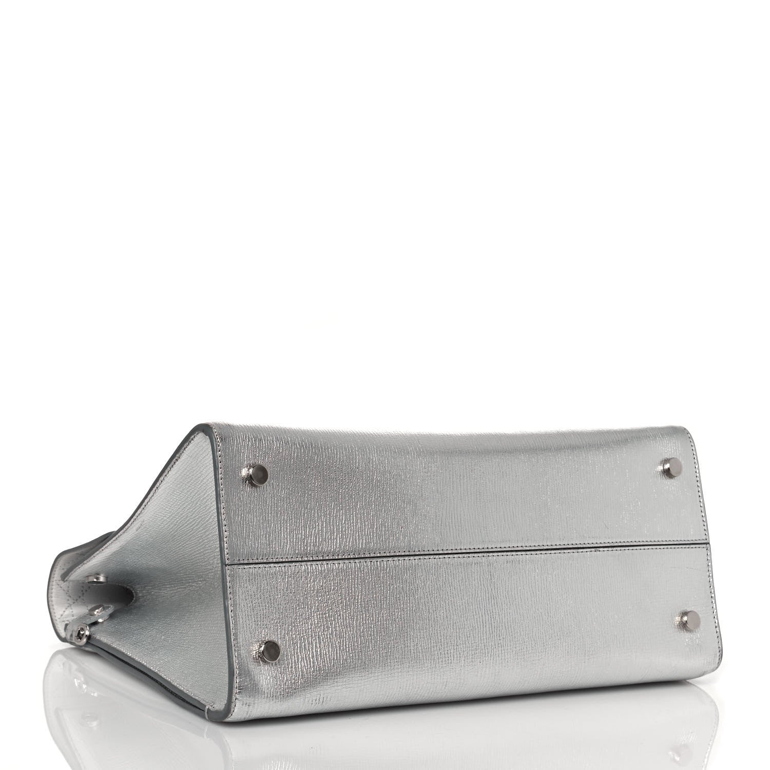 Christian Dior Metallic Goatskin Medium Diorever Flap Silver 4 of 16