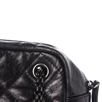 Chanel Metallic Aged Calfskin Quilted Large Reissue Camera Case Black 9 of 14