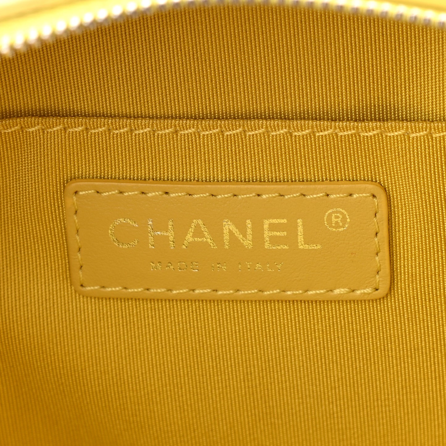 Lambskin Quilted Mini CC Box Camera Bag Yellow