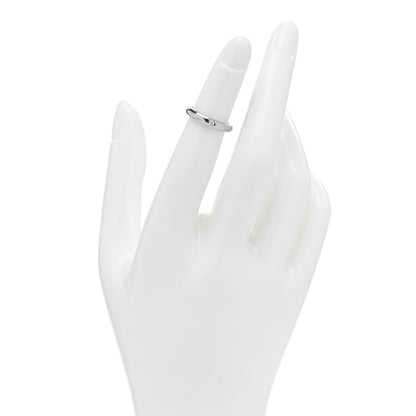 Tiffany Platinum Diamond Elsa Peretti Band Ring 45 3.5 2 of 4