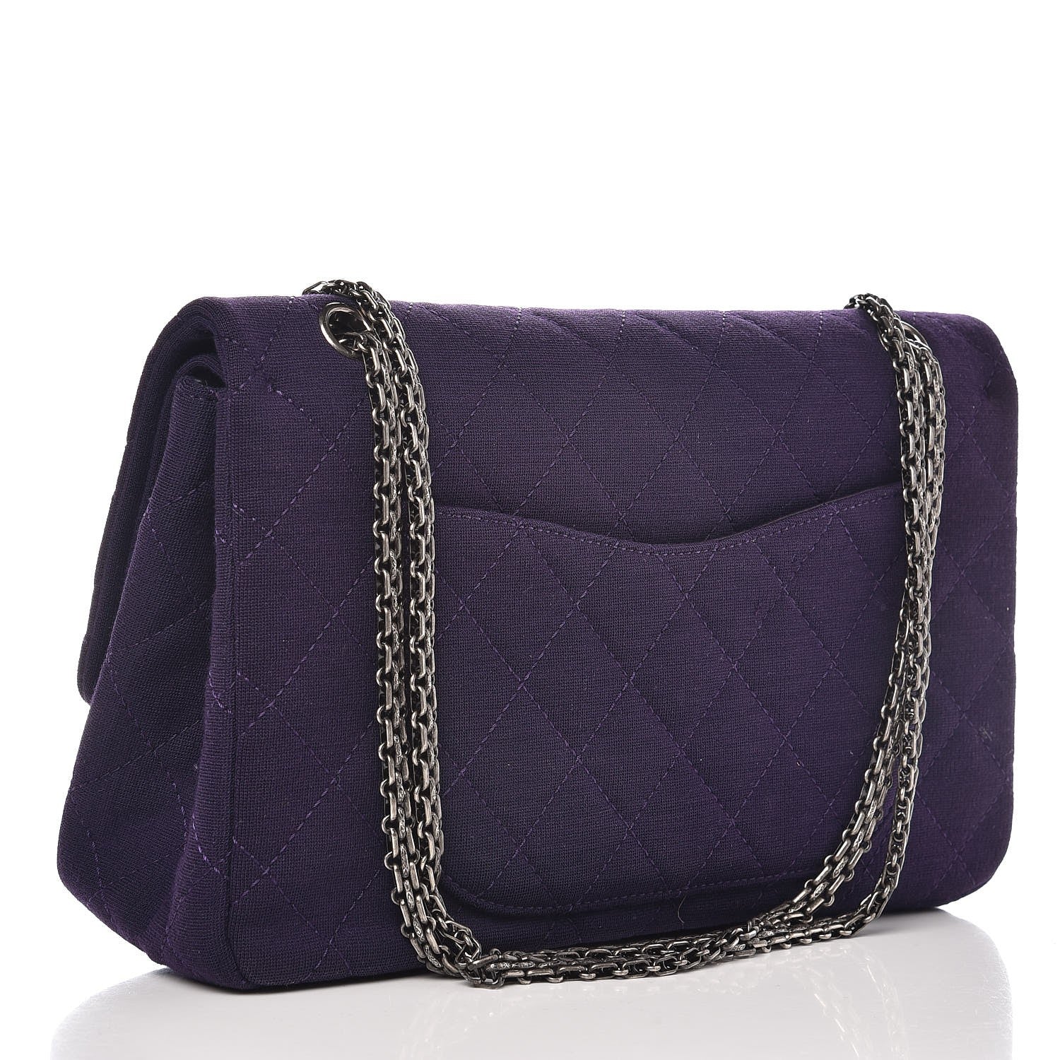 Chanel Jersey Quilted 2.55 Reissue 227 Flap Dark Purple 3 of 8