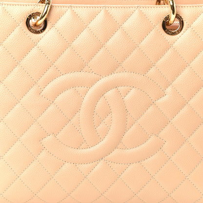 Chanel Caviar Quilted Grand Shopping Tote GST Beige Clair 10 of 10