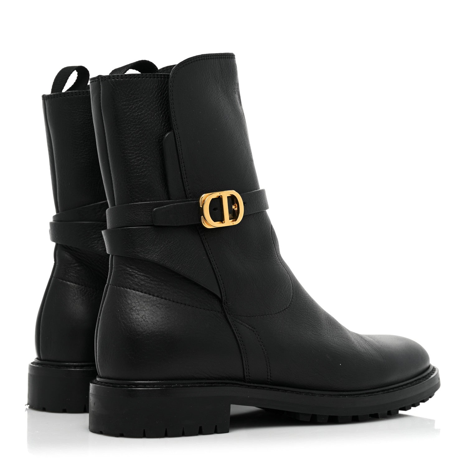 Christian Dior Calfskin Empreinte Ankle Boot 37.5 Black 4 of 14