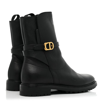 Christian Dior Calfskin Empreinte Ankle Boot 37.5 Black 4 of 14