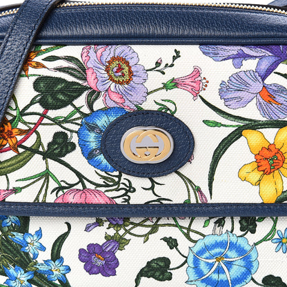 Gucci Canvas Flora Floral Shoulder Bag White Blue Agata Mulitcolor 9 of 9