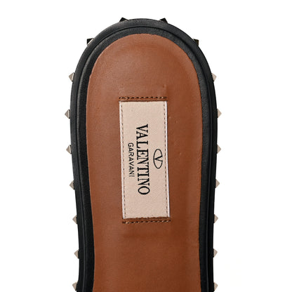 Valentino Garavani Nappa Soul Rockstud Flat Slide Sandals 38.5 Black 7 of 8