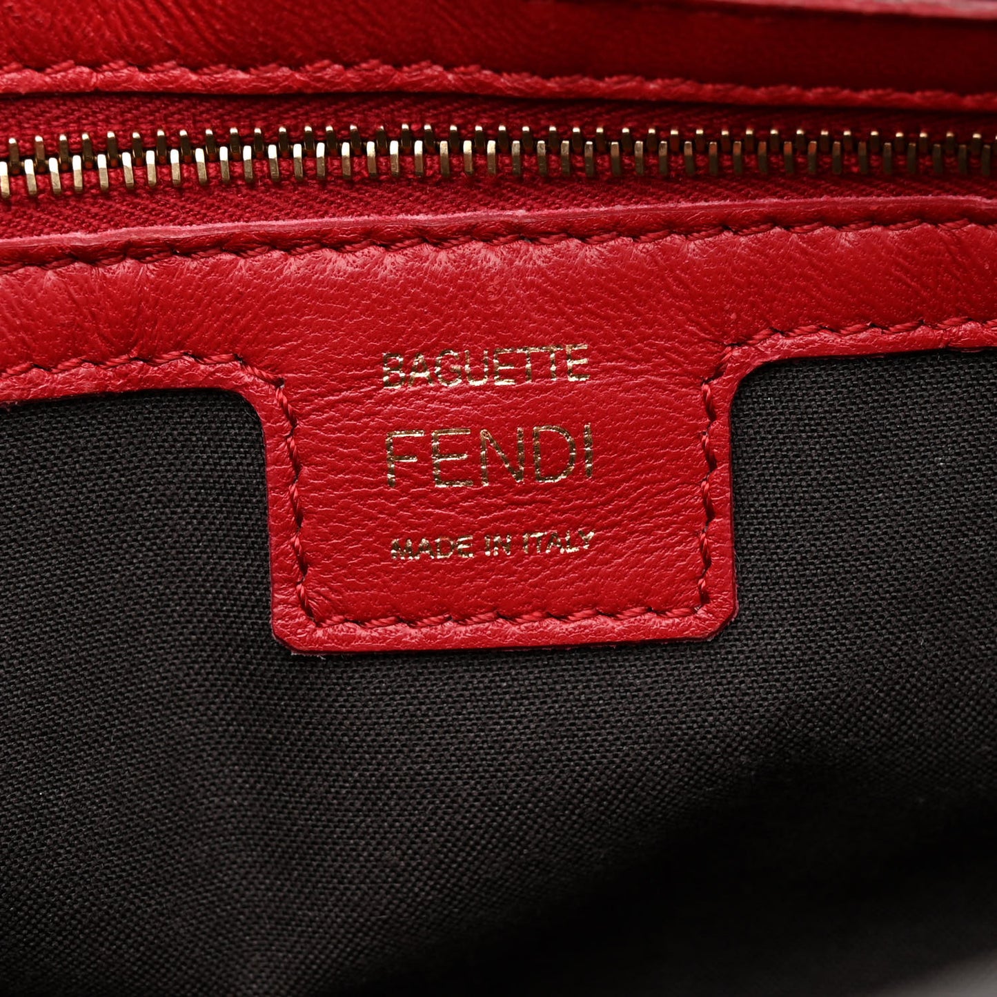 Nappa FF 1974 Embossed Baguette Fragola