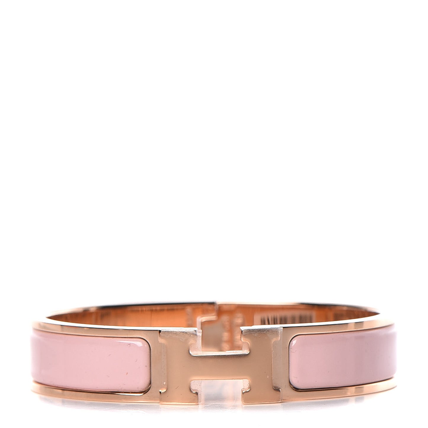 Enamel Narrow Clic Clac H Bracelet PM Rose Cassata