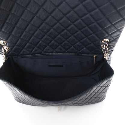 Chanel Calfskin Quilted Small XXL Travel Flap Bag Navy 5 of 10