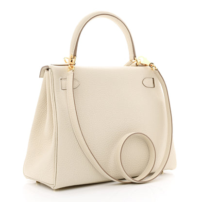 Hermes Togo Kelly Retourne 28 Craie 3 of 11