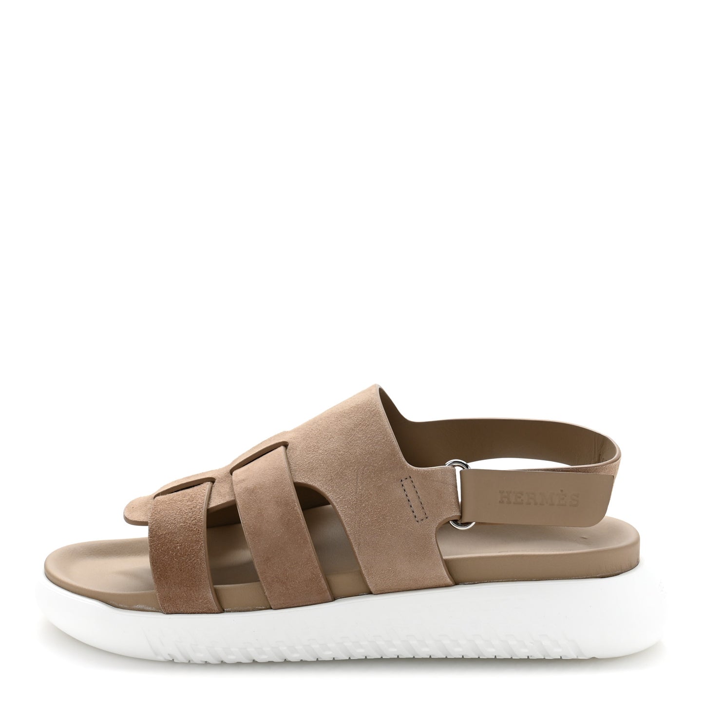 Suede Mens Doha Sandals 43 Taupe