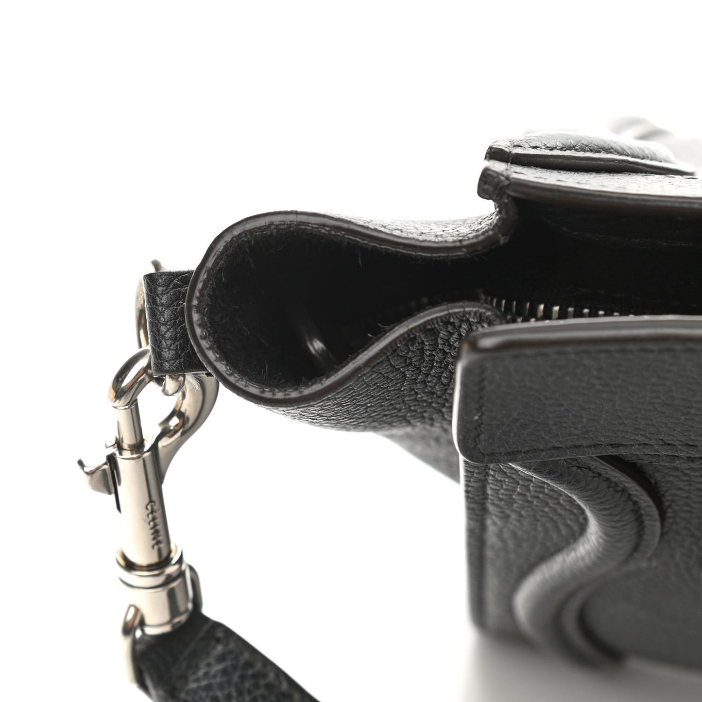 Drummed Calfskin Nano Luggage Black
