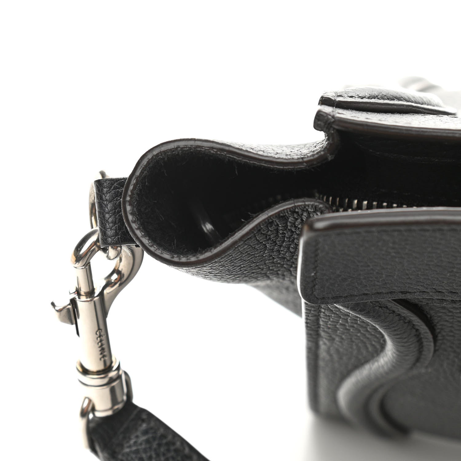 Celine Drummed Calfskin Nano Luggage Black 11 of 13