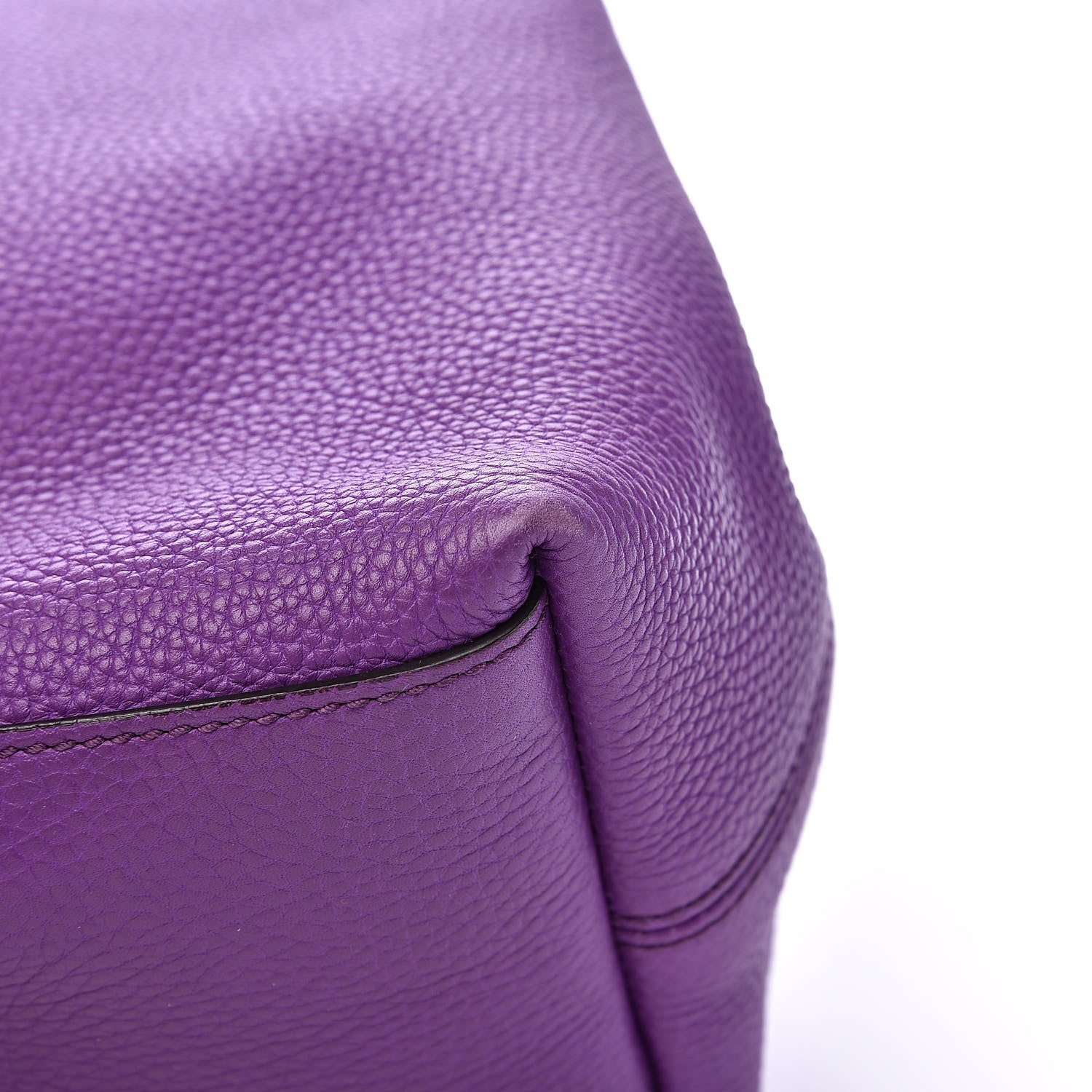 Gucci Pebbled Calfskin Medium Soho Chain Shoulder Bag Shine Purple 10 of 10