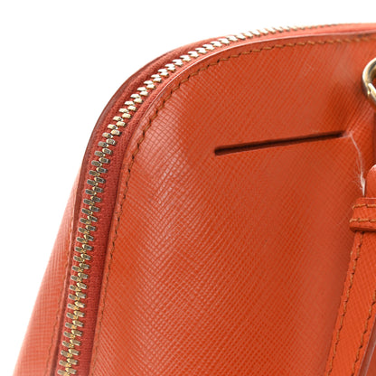 Prada Saffiano Lux Medium Promenade Tote Papaya 11 of 19