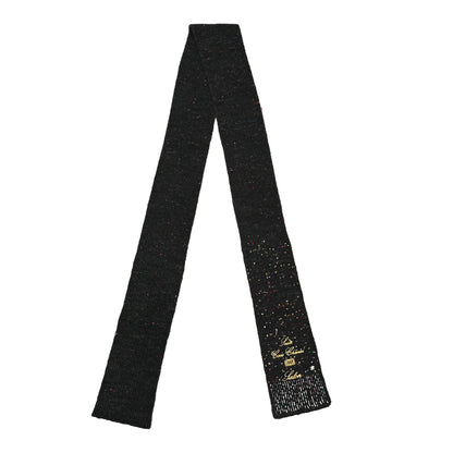Chanel Wool Alpaca CC Coco Chanel Scarf Charcoal Multicolor 2 of 7
