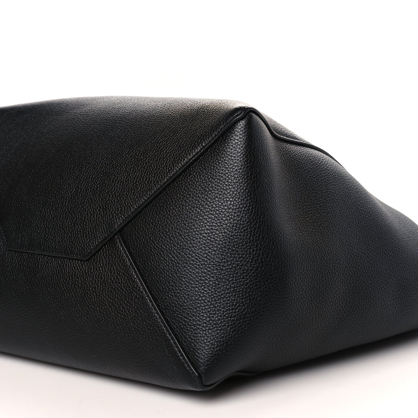 Soft Grained Calfskin Small Belt Cabas Phantom Black