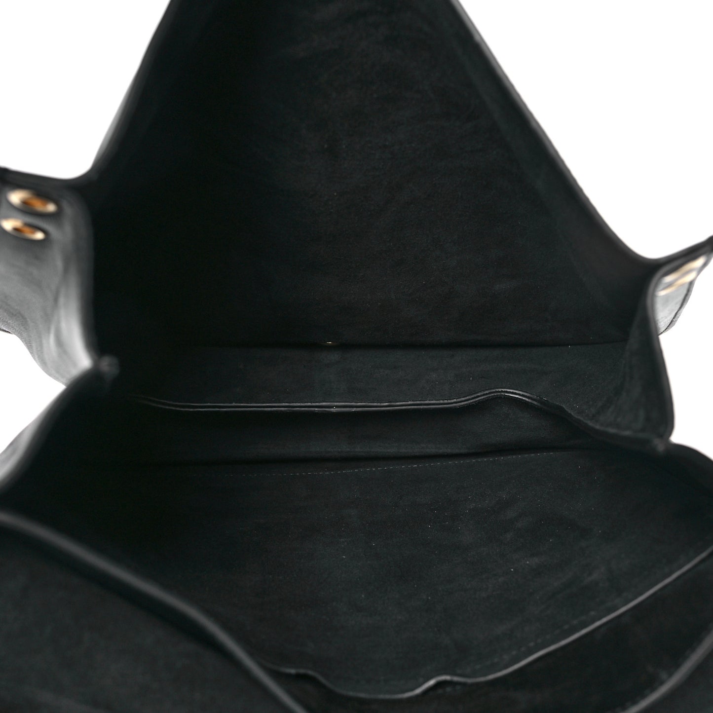 Shiny Lambskin Soft Triomphe Besace Bag Black