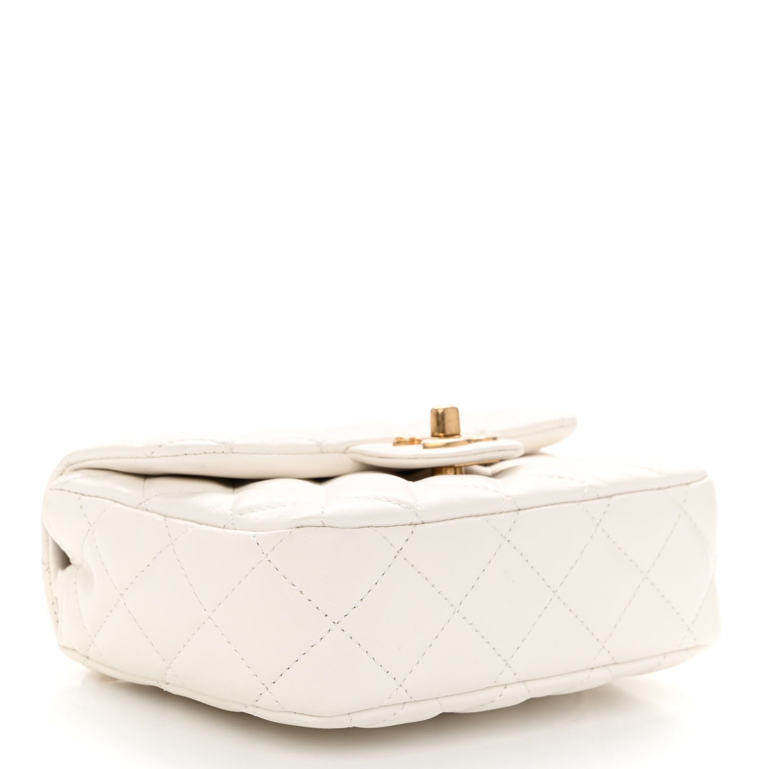 Chanel Lambskin Enamel Quilted Mini Coco Hearts Square Flap White 4 of 10