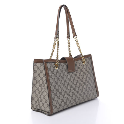 Gucci GG Supreme Monogram Medium Padlock Tote Beige Cuir 2 of 9