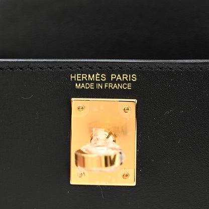 Hermes Tadelakt Mini Kelly Sellier 20 Black 6 of 11