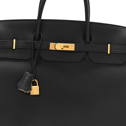 Hermes Togo Horseshoe Birkin 40 Black Gris Perle 7 of 10