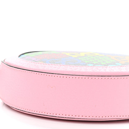 Gucci GG Supreme Monogram Psychedelic Round Shoulder Bag Black Multicolor Sugar Pink 8 of 9