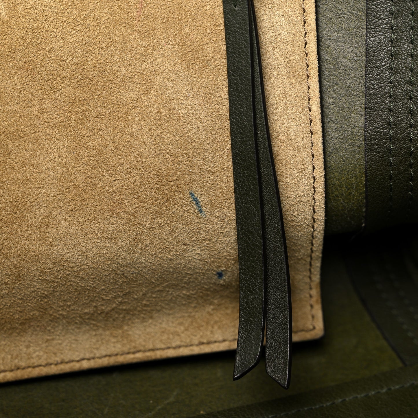Smooth Calfskin Medium Milo Shopping Tote Midnight Green
