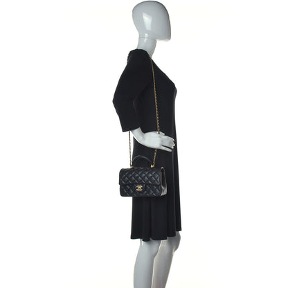 Chanel Caviar Quilted Mini Top Handle Rectangular Flap Black 2 of 12
