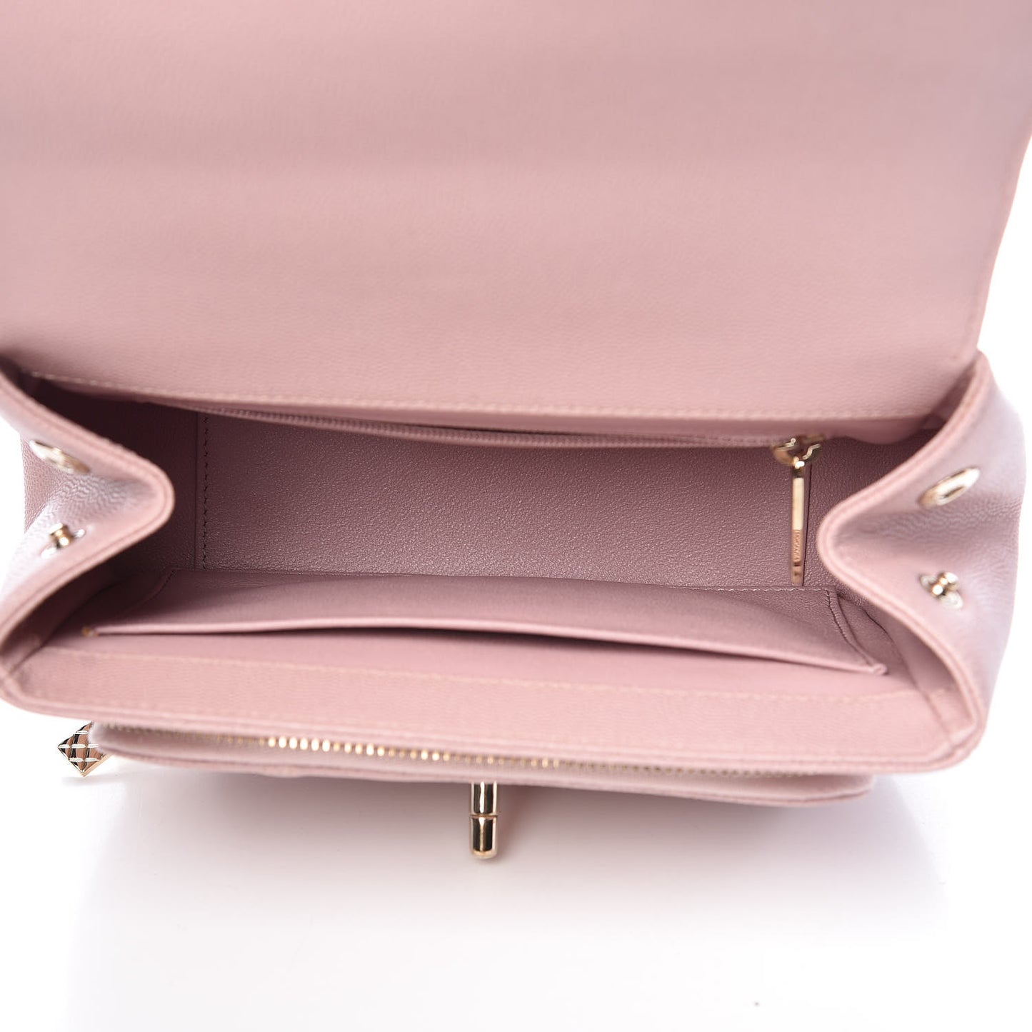 Caviar Quilted Small Business Affinity Flap Light Pink