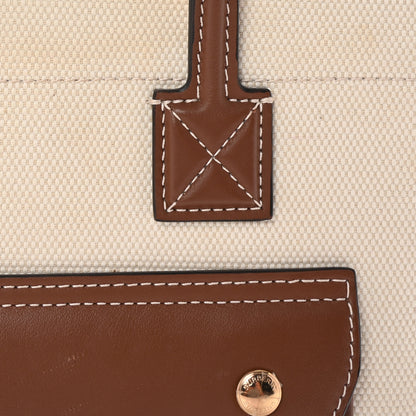 Burberry Canvas Smooth Calfskin Mini Two Tone Freya Tote Brown 8 of 11