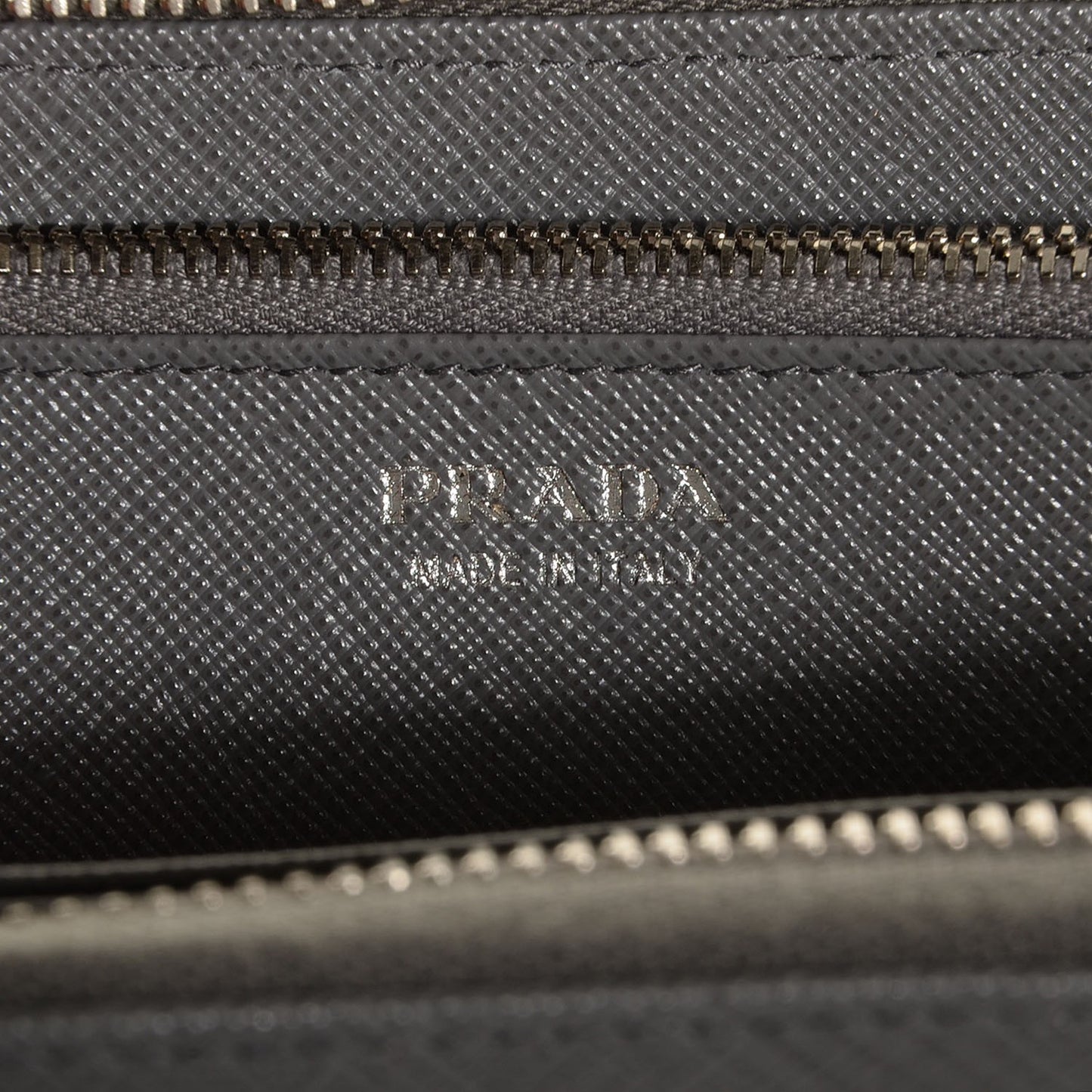Saffiano Metal Zip Around Wallet Marmo