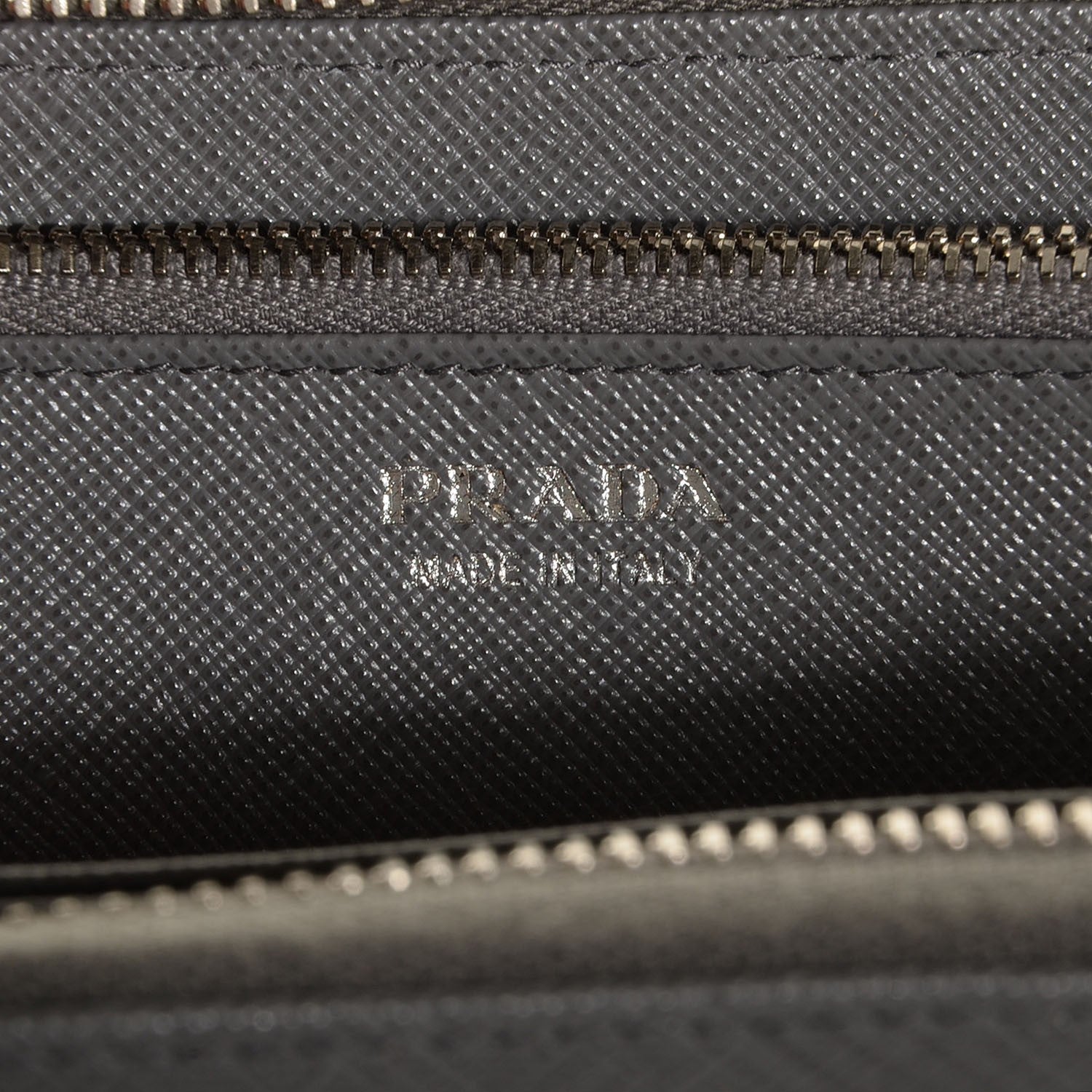 Prada Saffiano Metal Zip Around Wallet Marmo 6 of 7