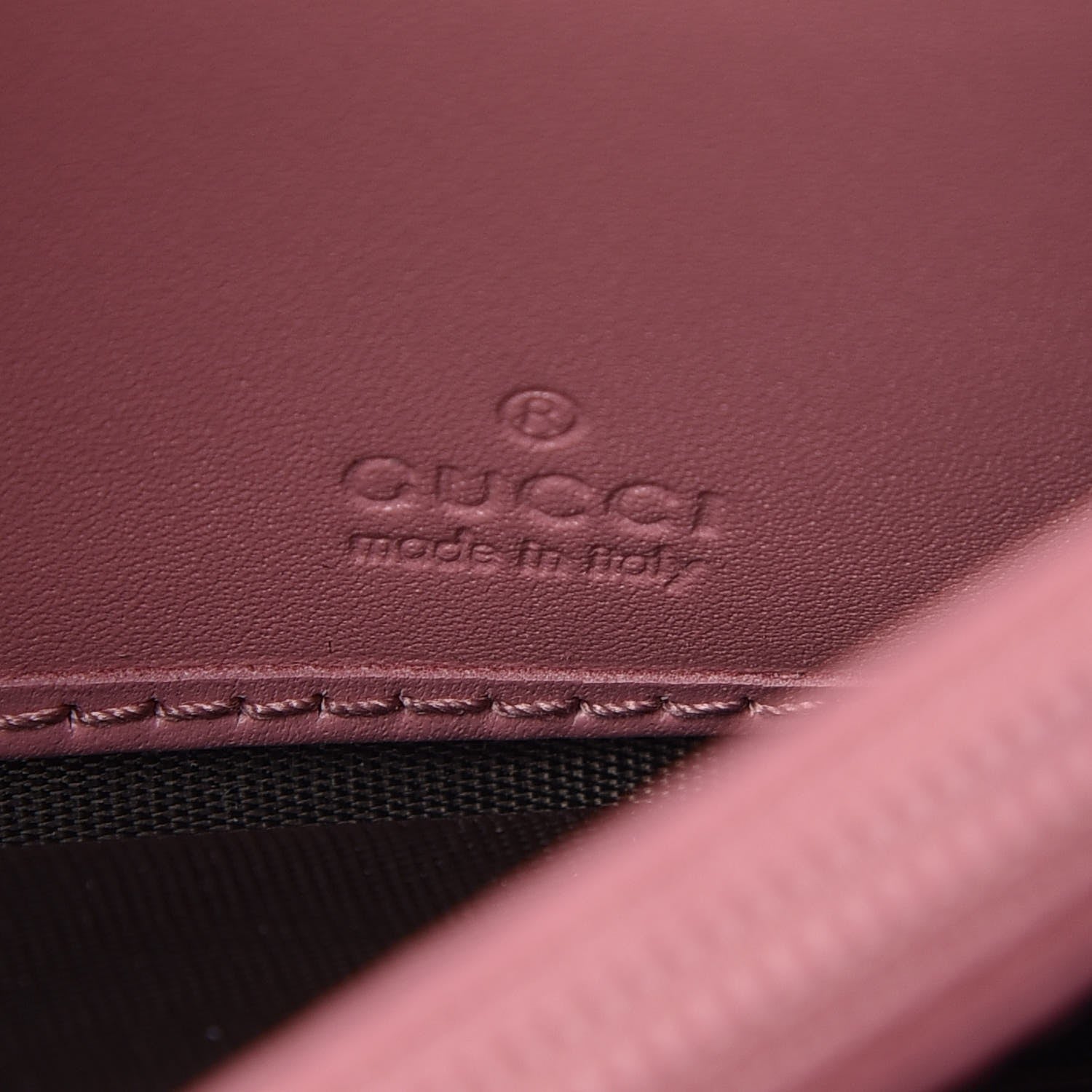 Gucci Guccissima Signature Icon Continental Wallet Carmine Rose 6 of 9