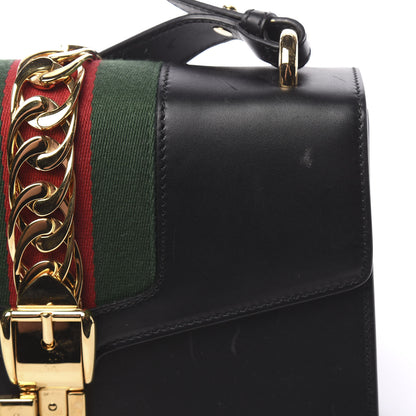 Gucci Calfskin Small Sylvie Shoulder Bag Black 9 of 15