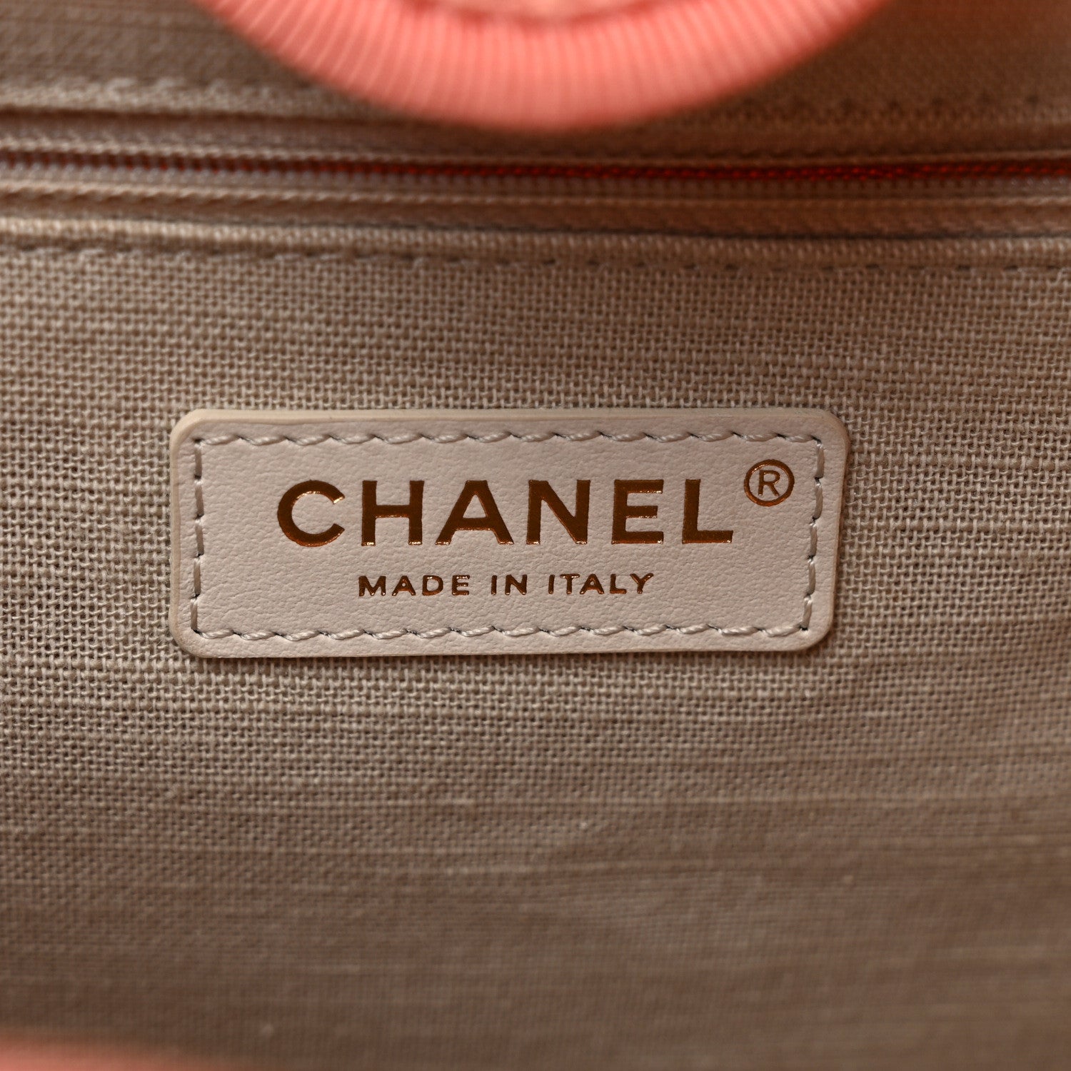 Chanel Mixed Fibers Small Deauville Tote Light Orange 6 of 9