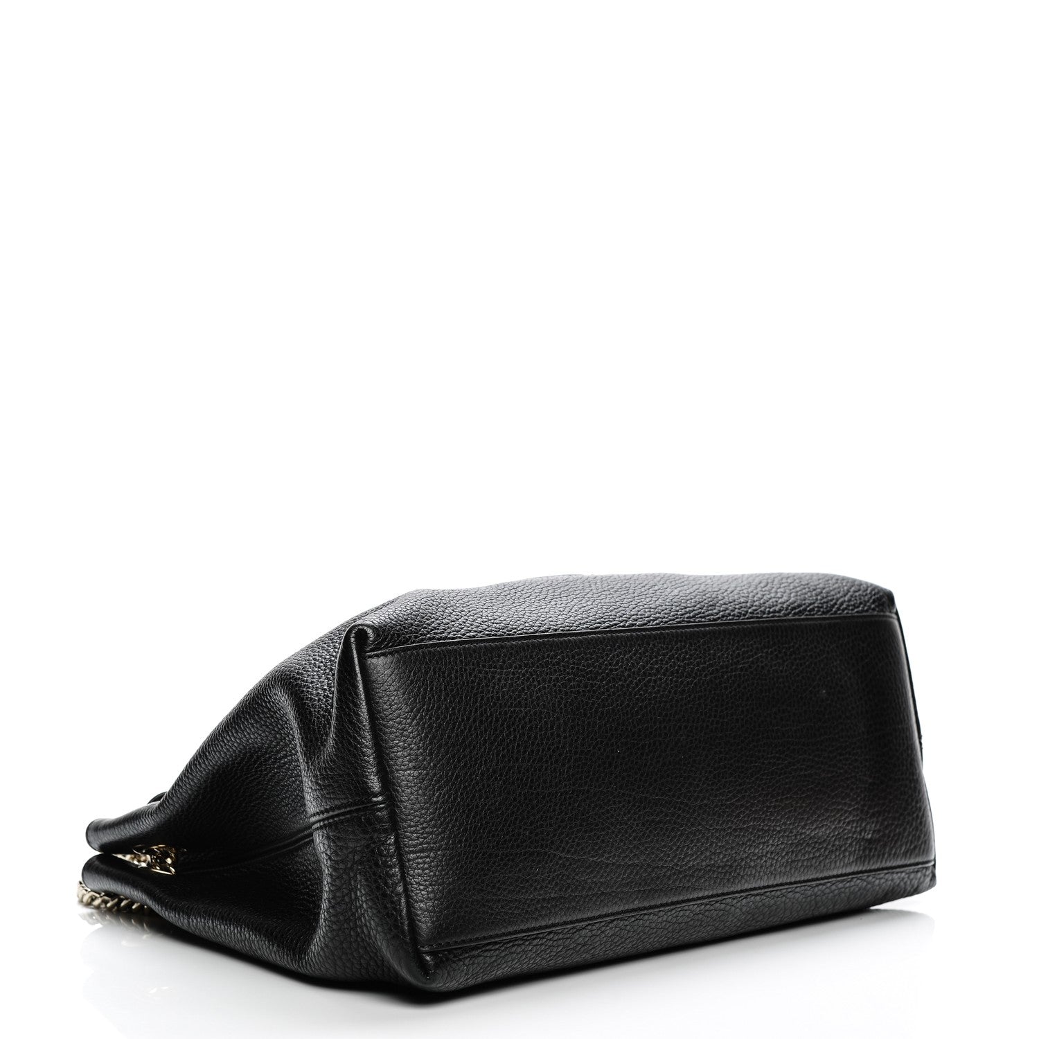 Gucci Pebbled Calfskin Medium Soho Chain Shoulder Bag Black 4 of 7