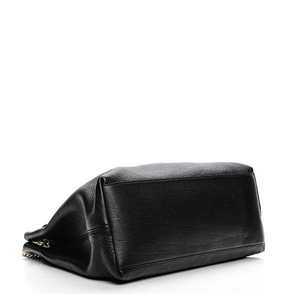 Gucci Pebbled Calfskin Medium Soho Chain Shoulder Bag Black 4 of 7