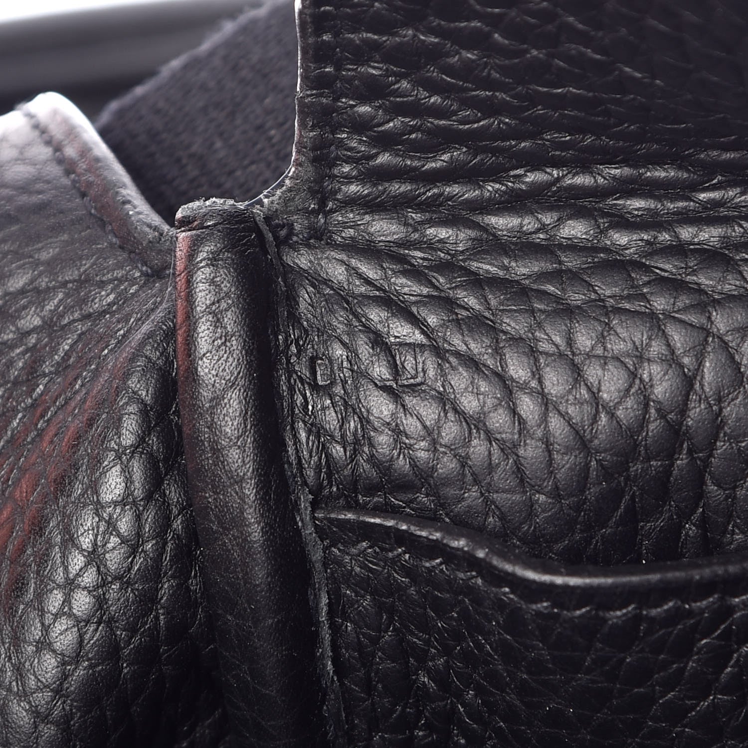 Hermes Taurillon Clemence Tibet MM Black 7 of 11