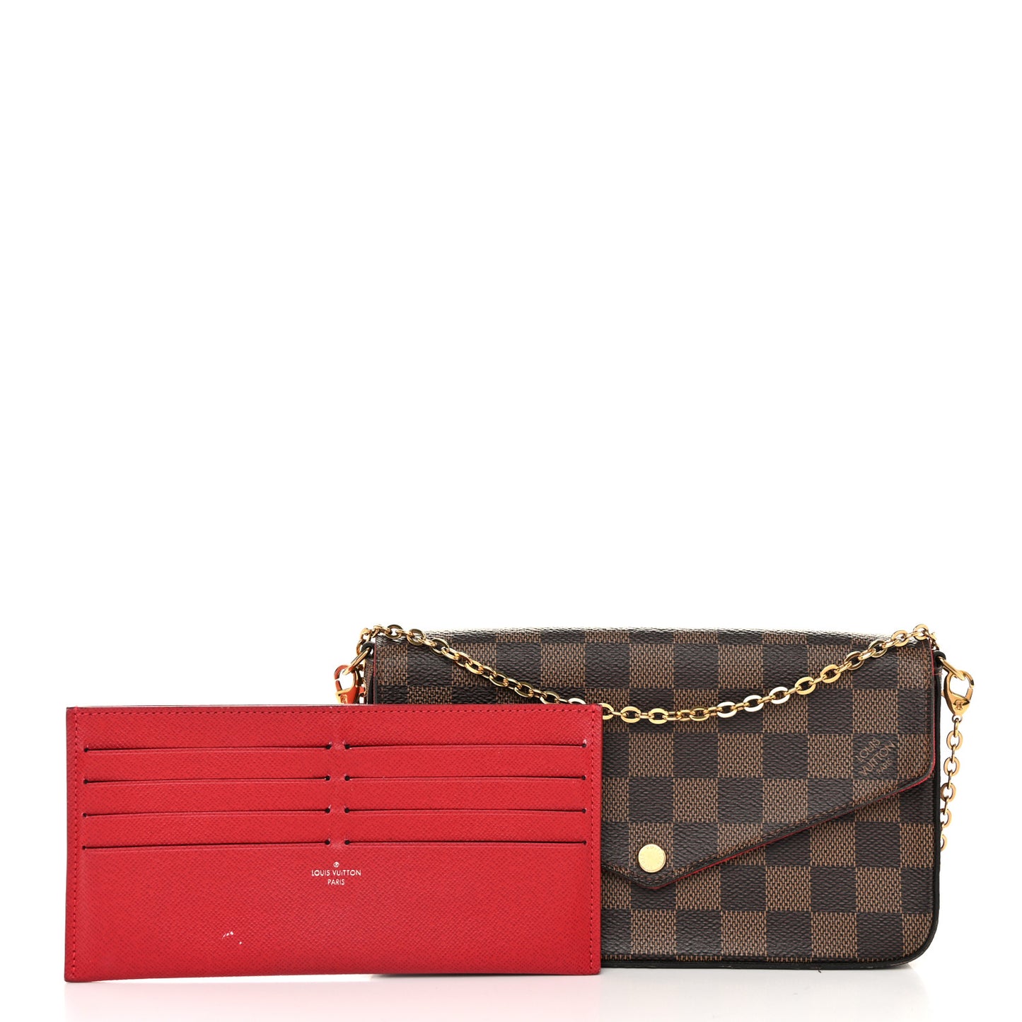 Damier Ebene Pochette Felicie Chain Wallet