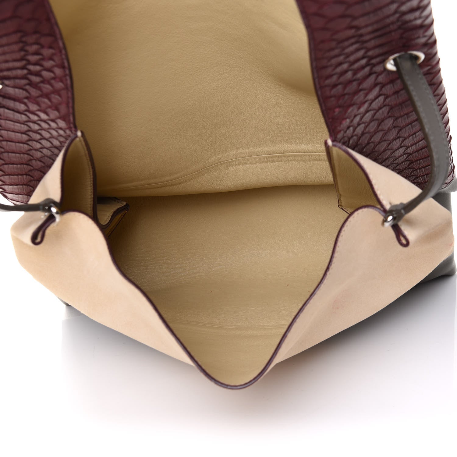 Celine Python Calfskin All Soft Shoulder Bag Burgundy 5 of 10