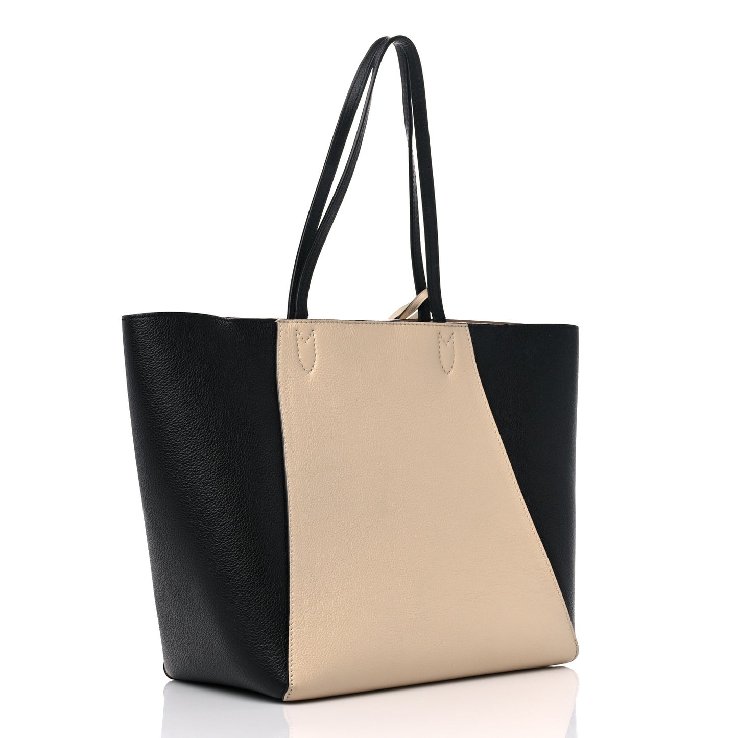 Calfskin Lockme Cabas Vanille Black